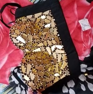 Gold Party Mirrors Bra